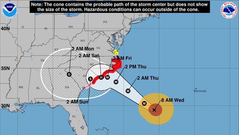 Ураганът Флоренция ще удари ли Миртъл Бийч, Южна Корея? Кога?