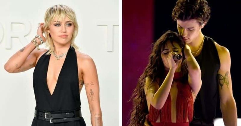 Miley Cyrus ha chiesto a Shawn Mendes e Camila Cabello un rapporto a tre? I fan dicono che sta `` pescando titoli shock ''
