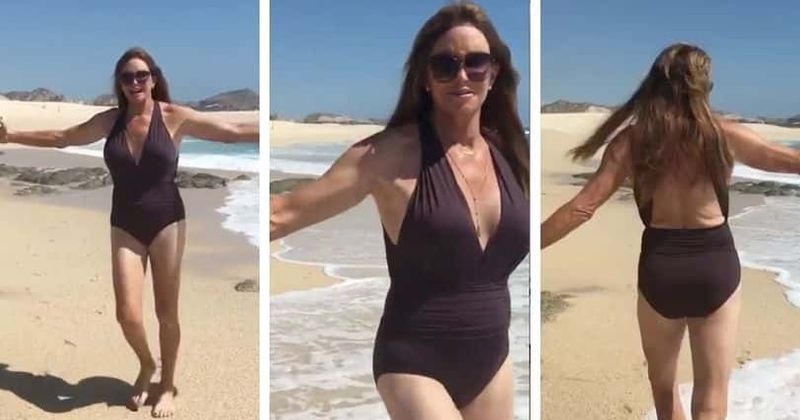 Caitlyn Jenner rokib Malibu häärberis jumestusvabalt bikiinid, neli aastat pärast esimese ujumistrikoo proovimist
